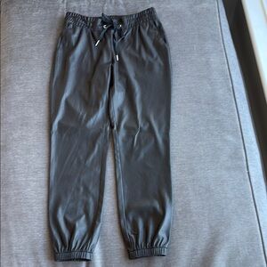 n:PHILANTHROPY Charcoal black faux leather Jogger Pants